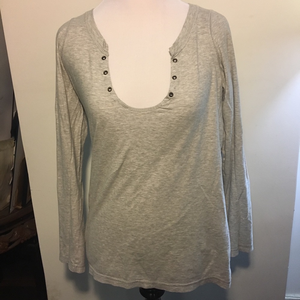 Comptoir des contonniers v neck gray shirt